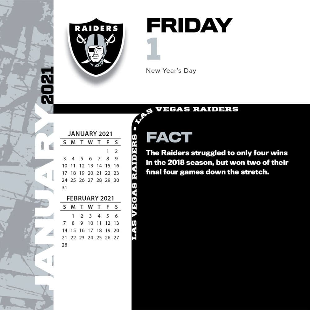 Las Vegas Raiders Desk Calendar