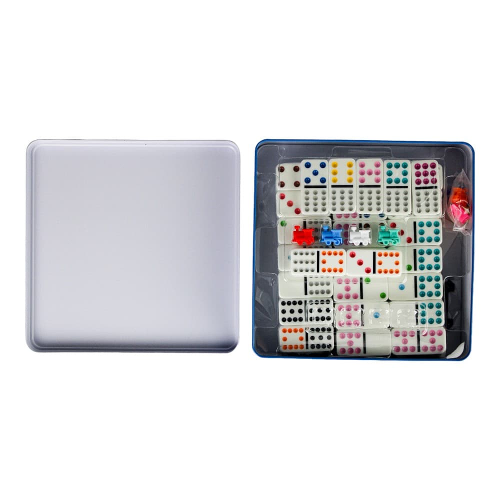 Mexican Train Dominoes in Tin Box Fourth Alternate Image