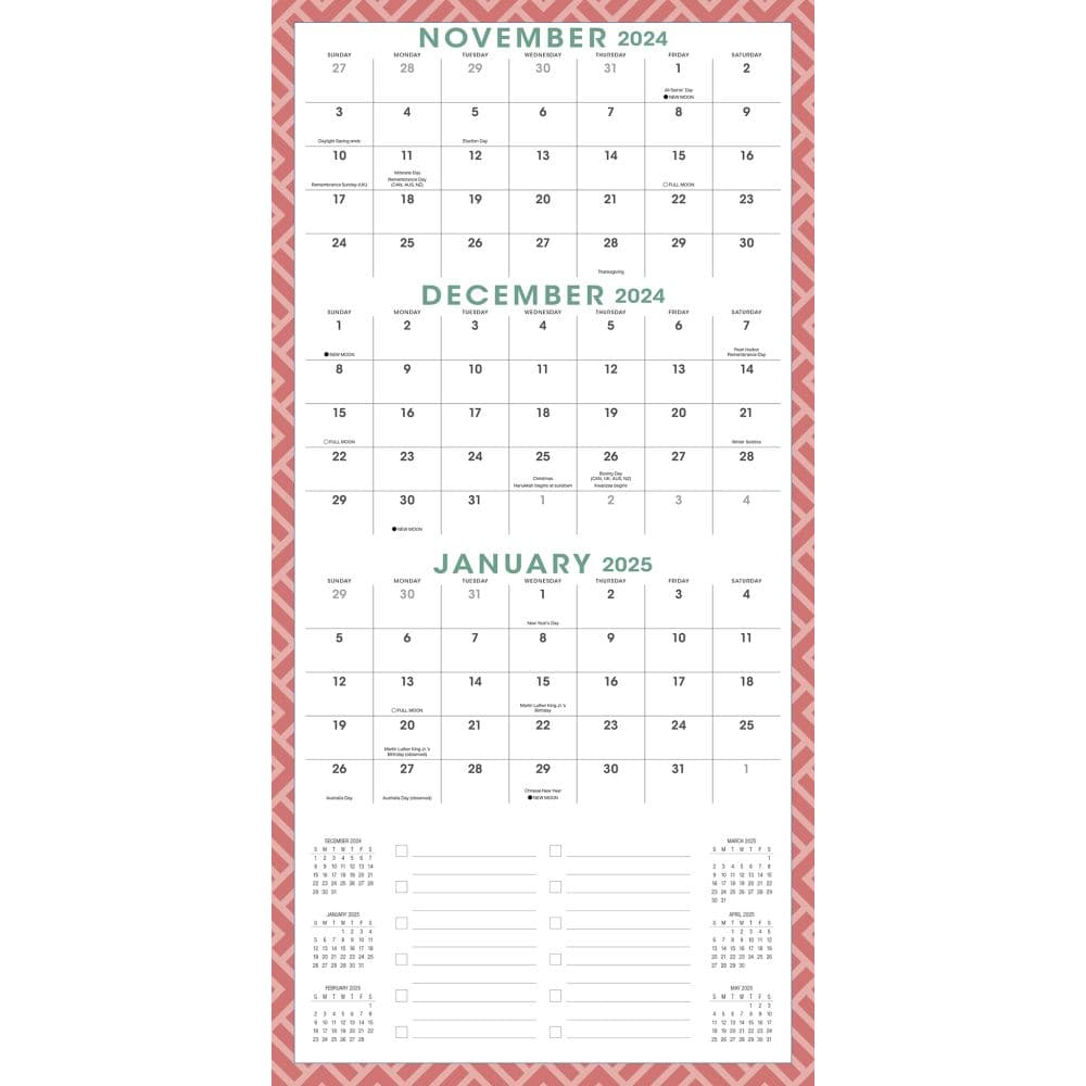 The Triple Grid 17-Month 2024 Wall Calendar Fourth Alternate Image width=&quot;1000&quot; height=&quot;1000&quot;