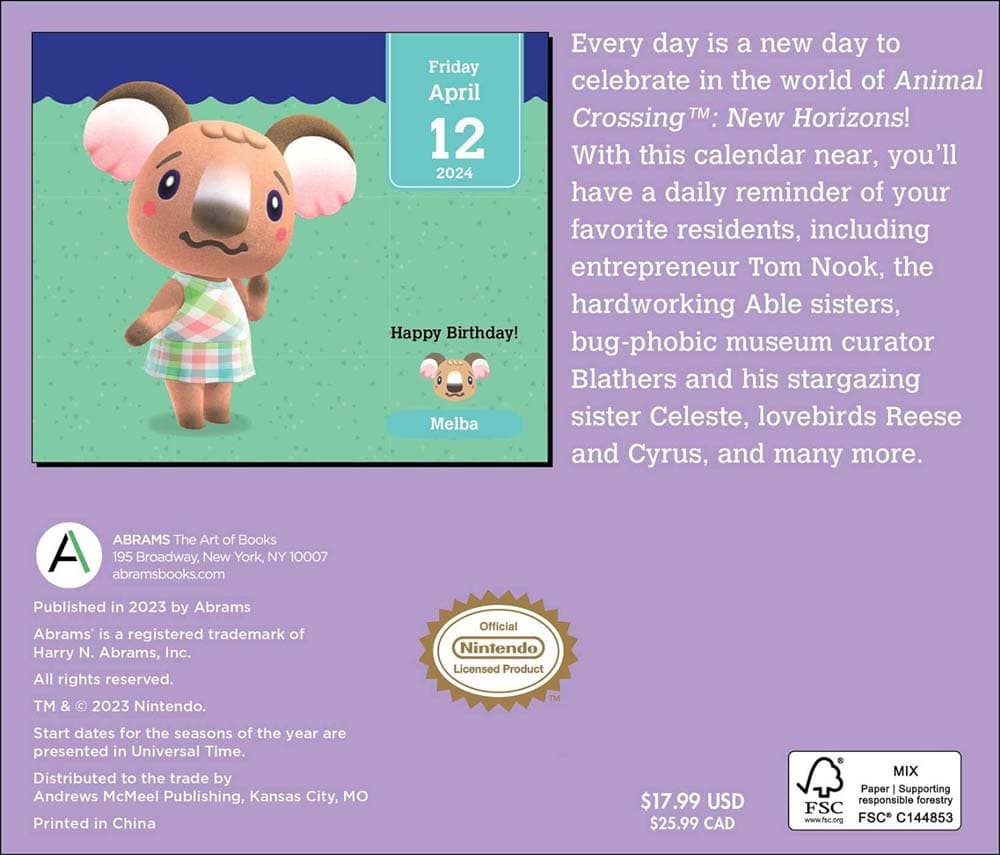 Animal Crossing New Horizons Box Back Cover width=''1000'' height=''1000''