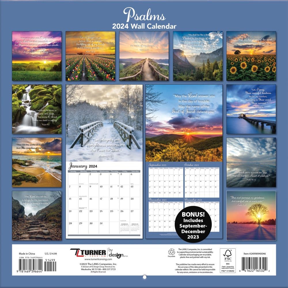 Psalms 2024 Wall Calendar