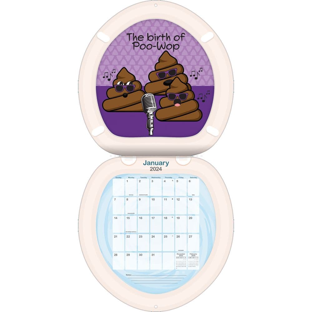 Poo Happens 2024 Wall Calendar