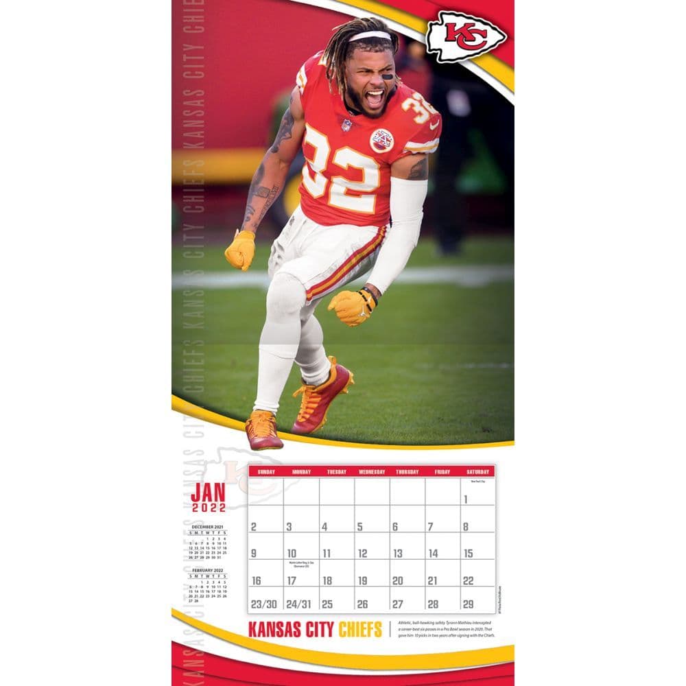 Kansas City Chiefs 2022 2023 Schedule Nfl Kansas City Chiefs 2022 Mini Wall Calendar - Calendars.com