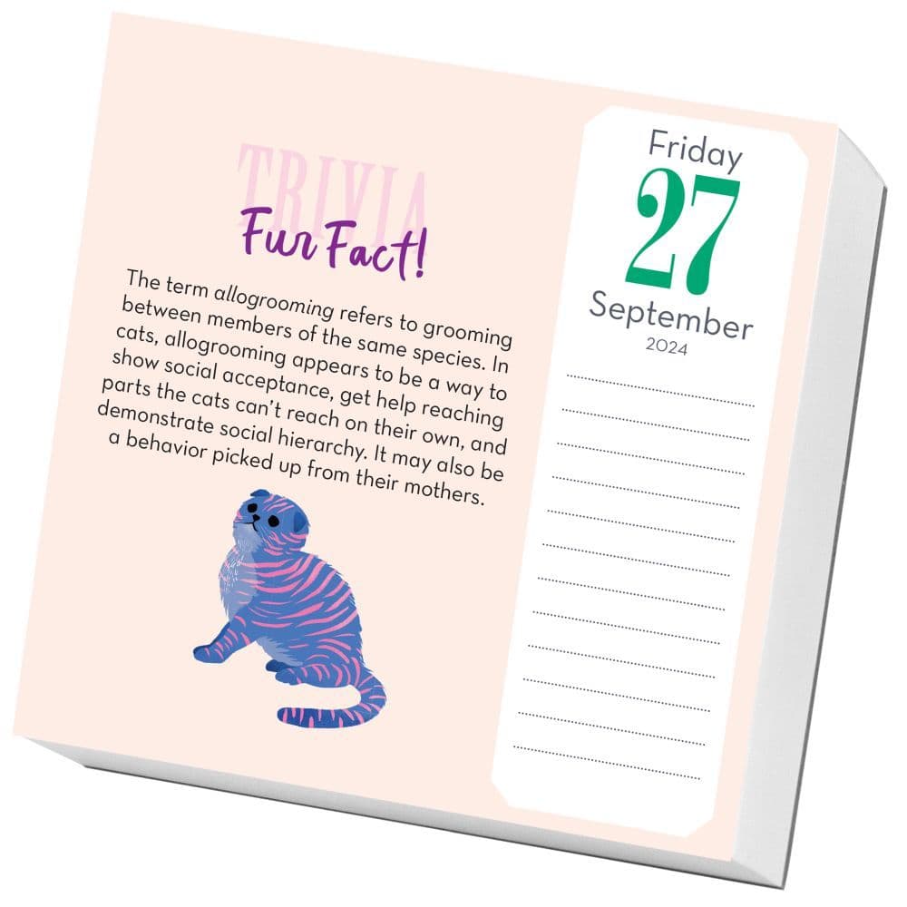 Cat Trivia 2024 Desk Calendar