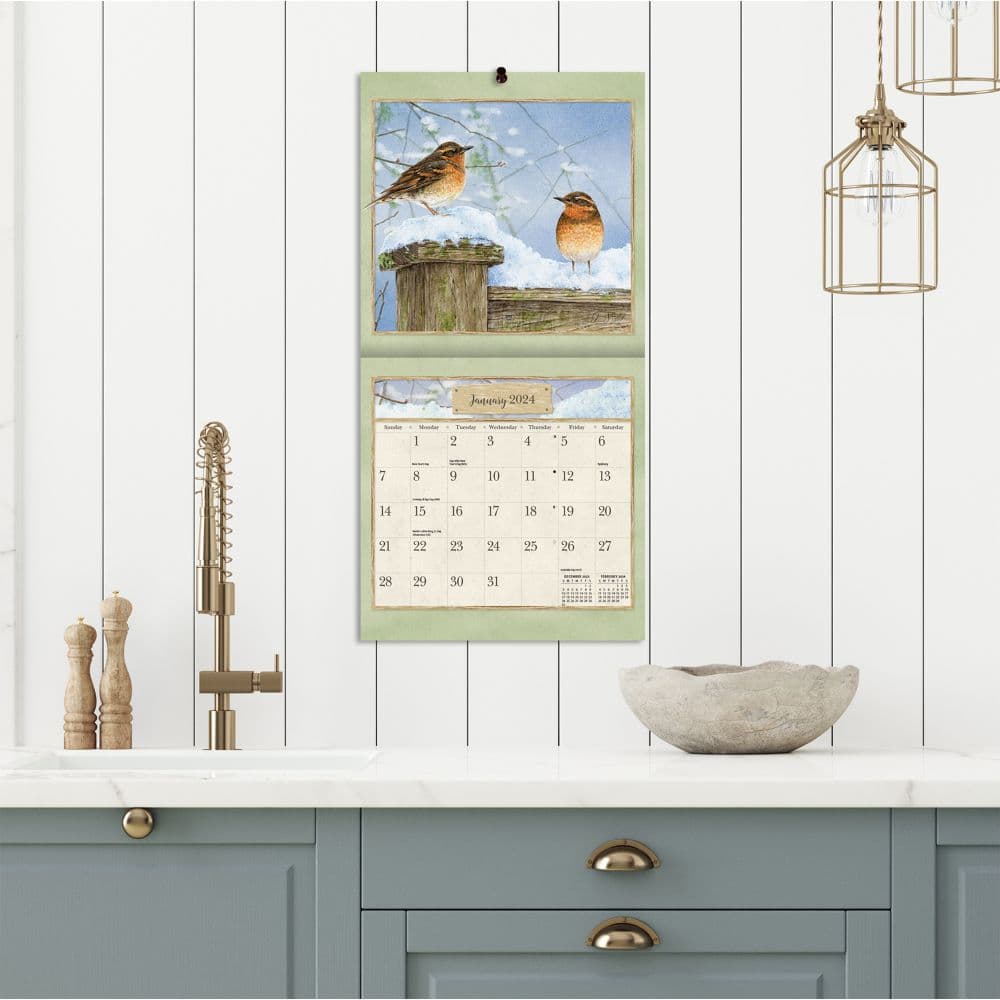 Birds In The Garden 2024 Mini Wall Calendar