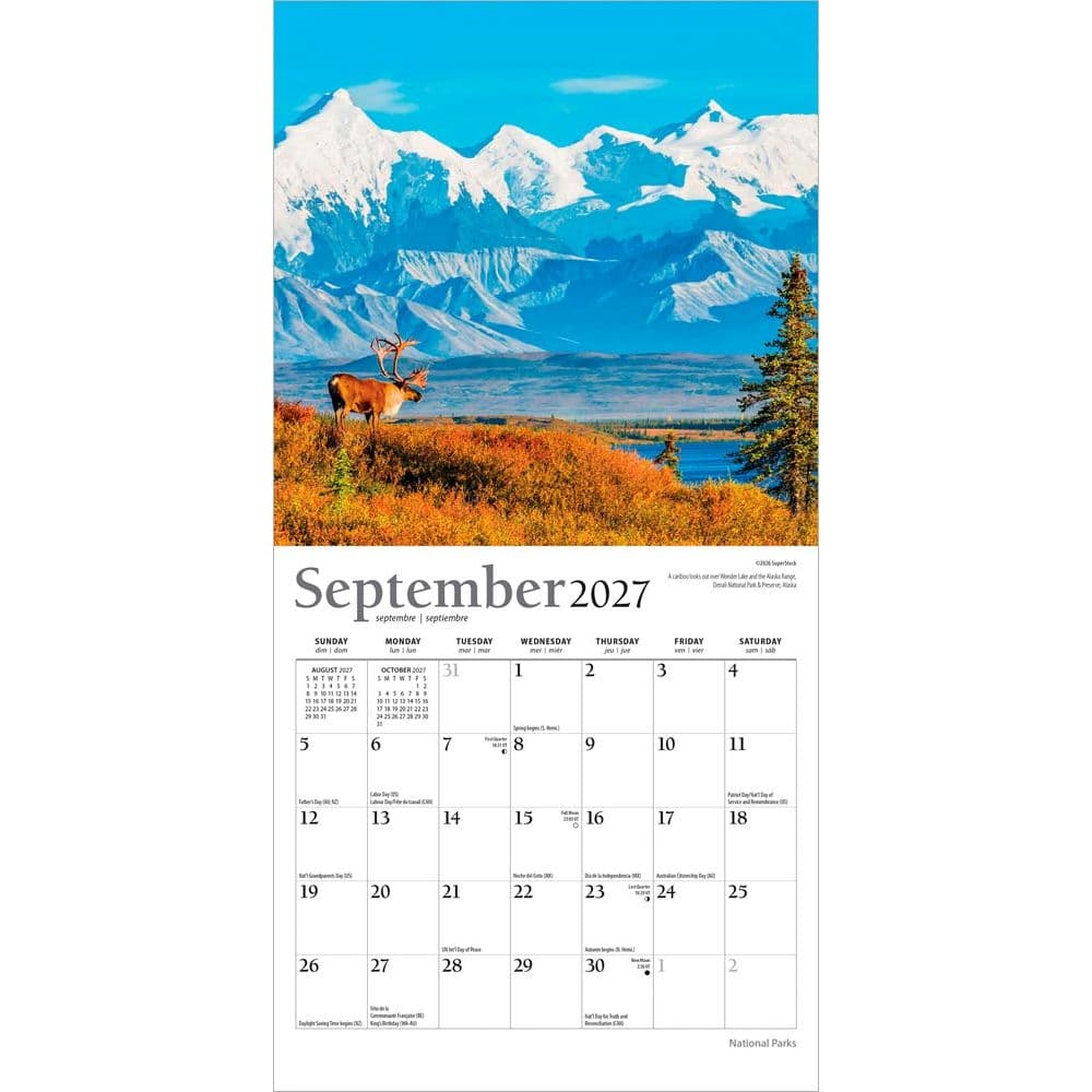 National Parks Foil 2027 Mini Wall Calendar Third Alternate Image
