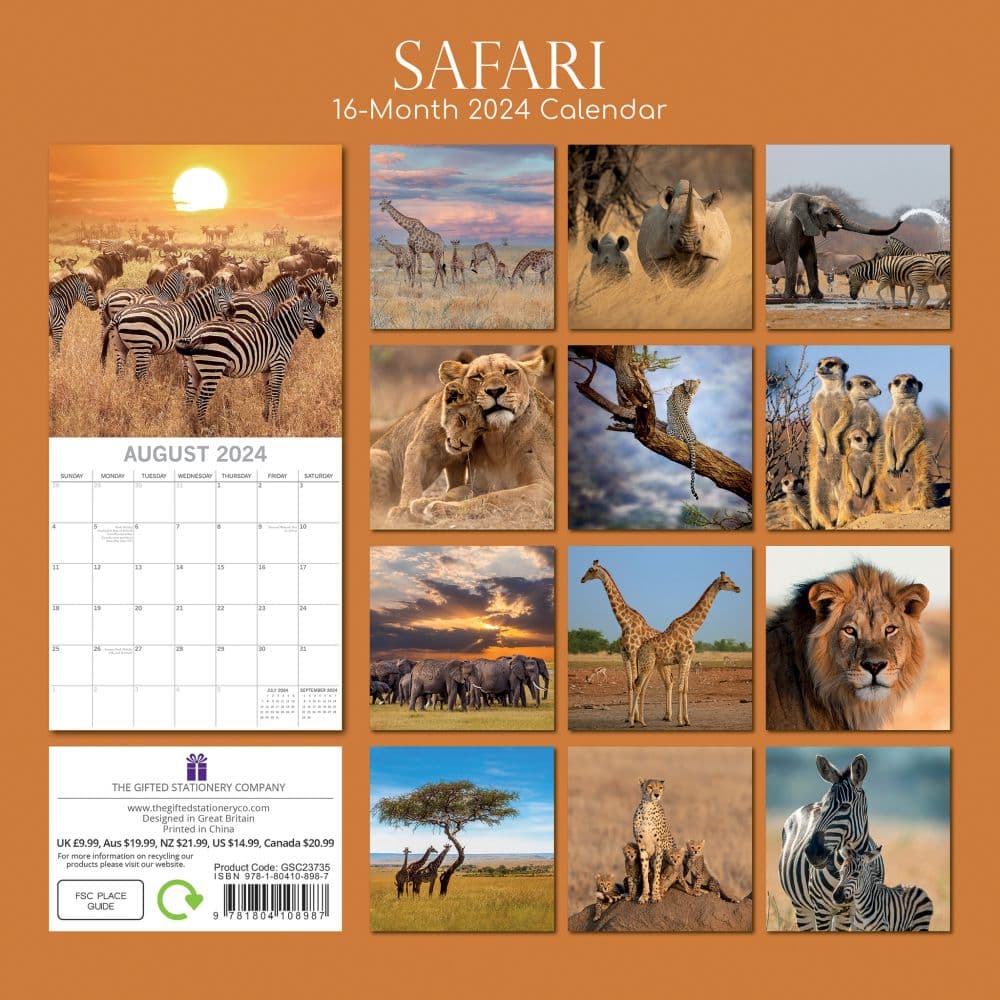 Safari 2024 Wall Calendar First Alternate Image width=&quot;1000&quot; height=&quot;1000&quot;