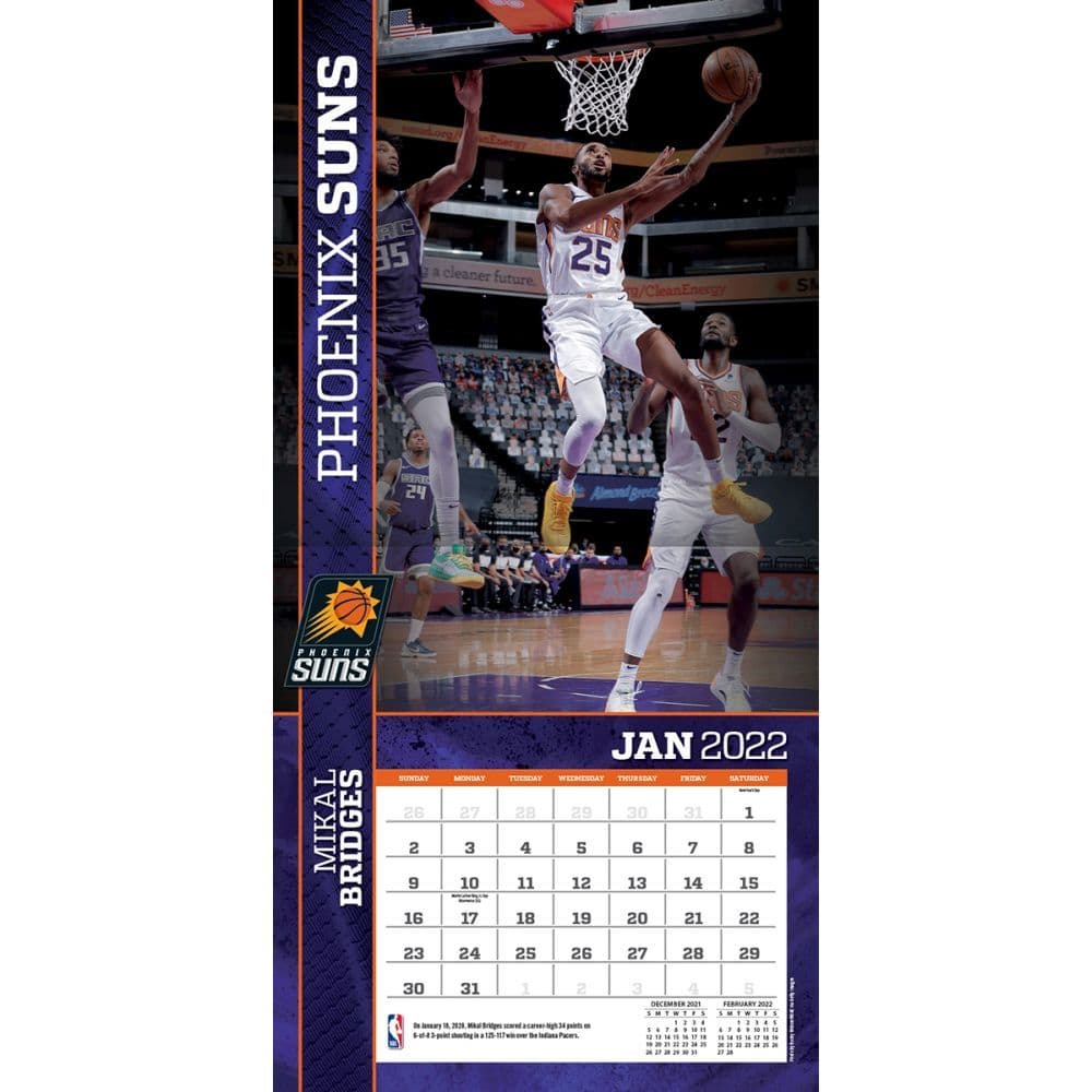 Phoenix Suns 2022 Schedule Nba Phoenix Suns 2022 Wall Calendar - Calendars.com