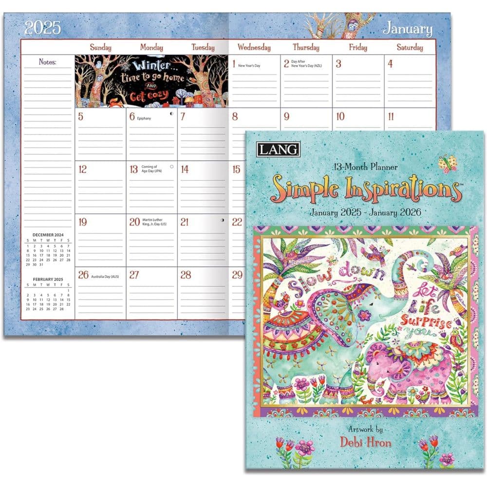 Simple Inspirations by Debi Hron 2025 Monthly Planner