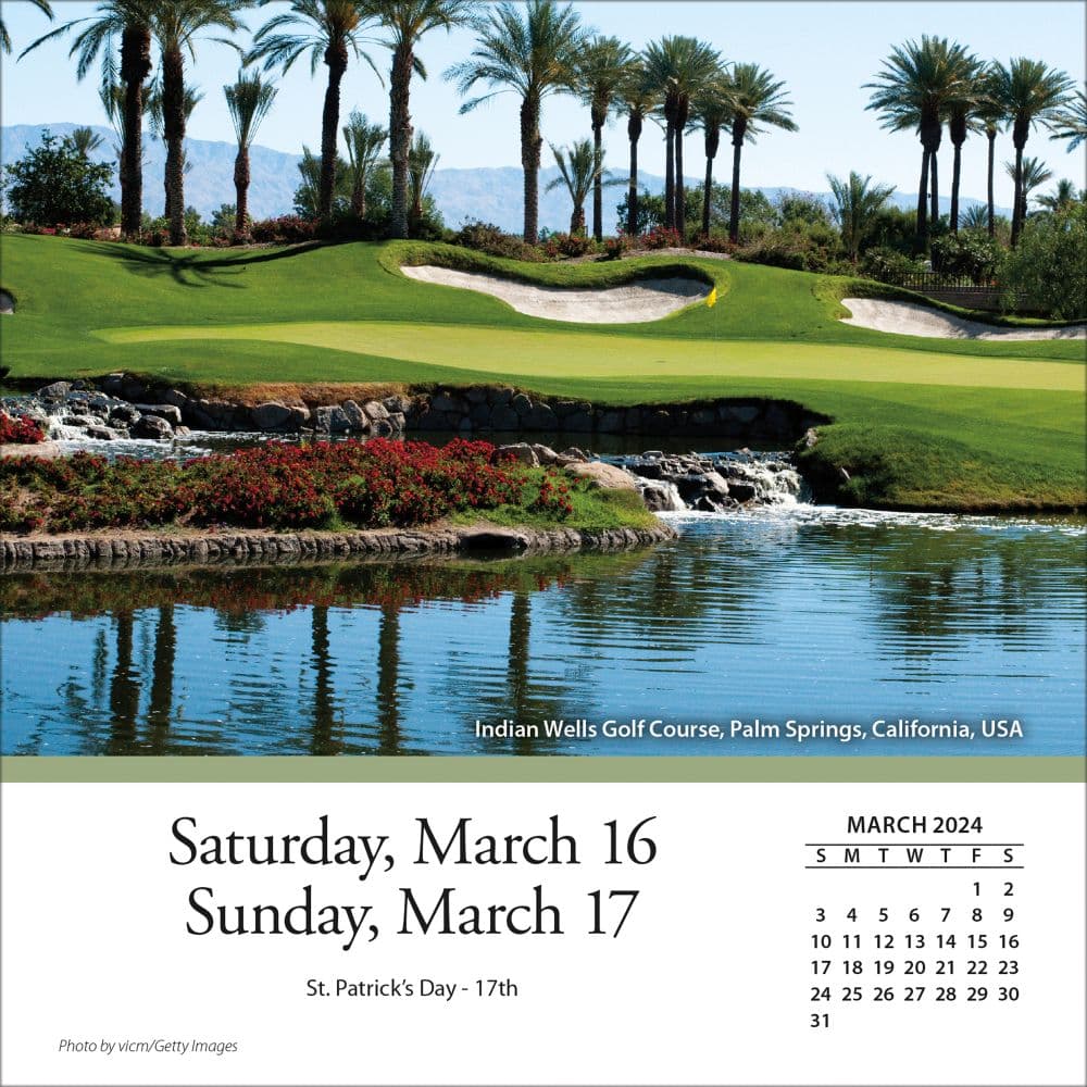 Golf Courses 2024 Desk Calendar Alternate Image 3
