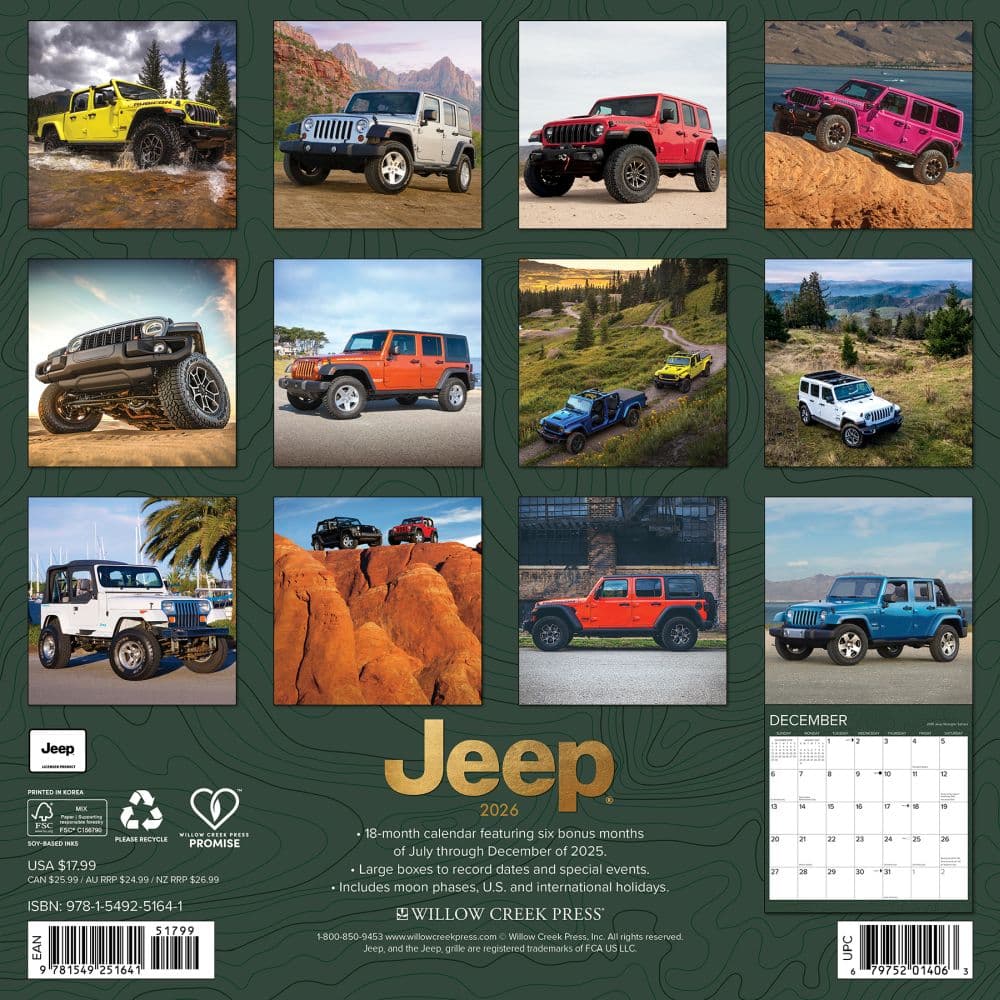 Jeep 2026 Wall Calendar First Alternate Image