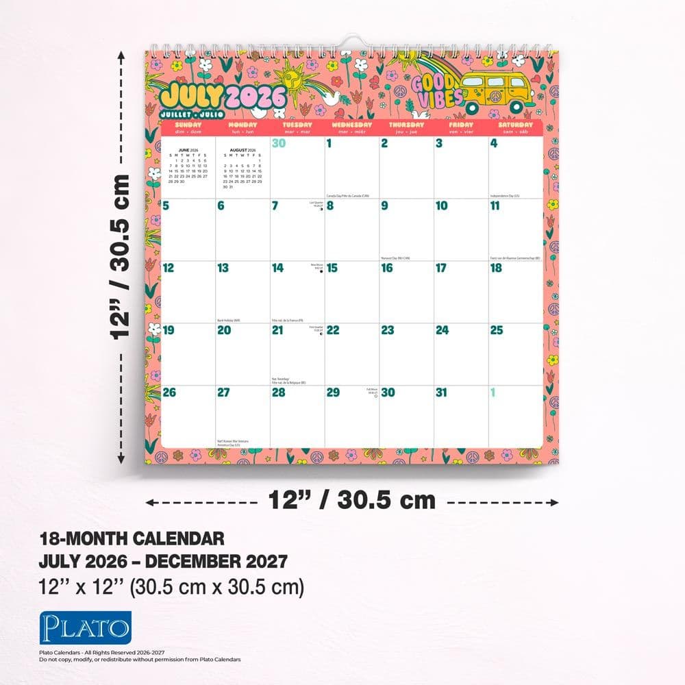Good Vibes 2027 Wall Calendar Sixth Alternate Image
