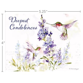 Hummingbird Sympathy Assorted Boxed Note Cards - Calendars.com