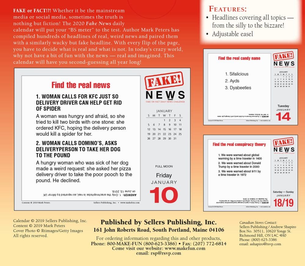 Fake! News Desk Calendar