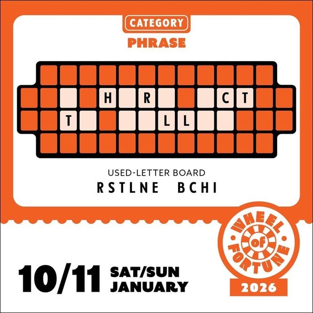 Wheel of Fortune 2026 Desk Calendar Second Alternate Image