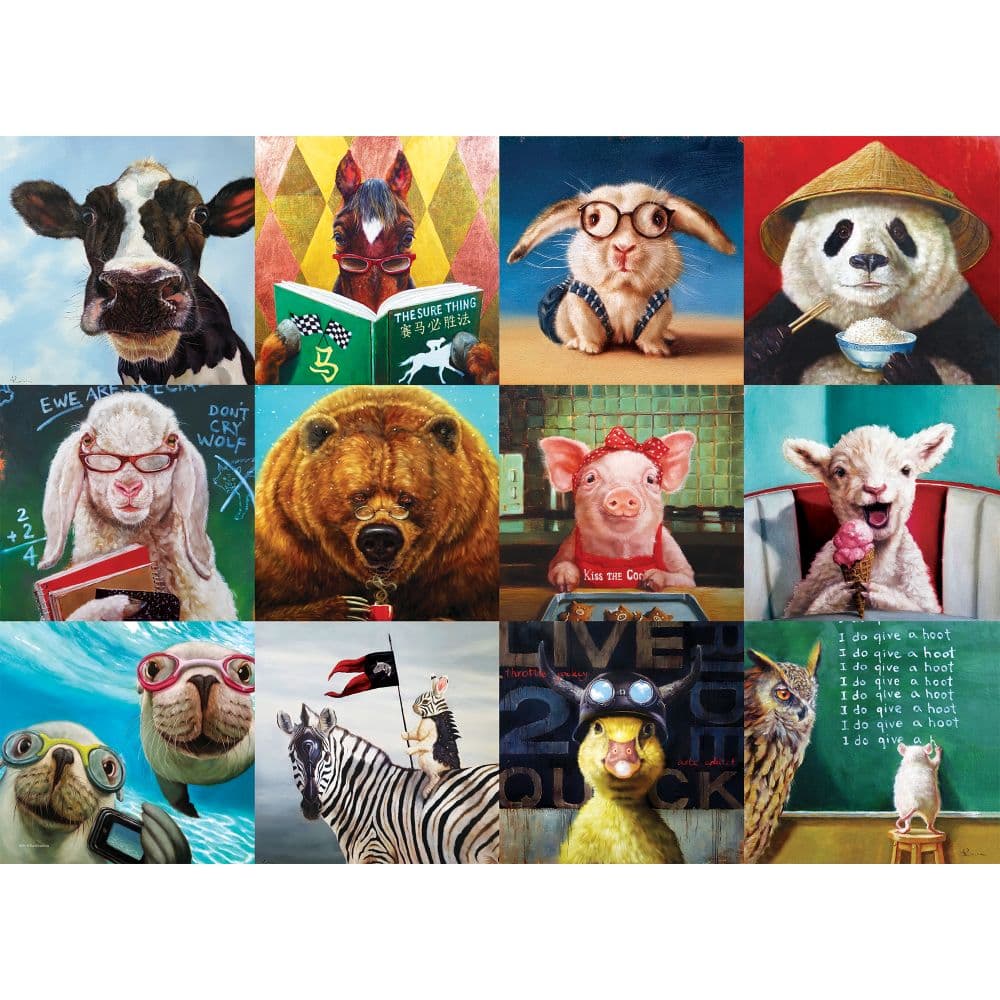 Funny Animal Portraits 1000 Piece Puzzle First Alternate Image