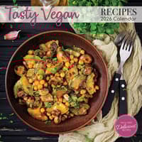 image Tasty Vegan Recipes 2026 Wall Calendar Main Image