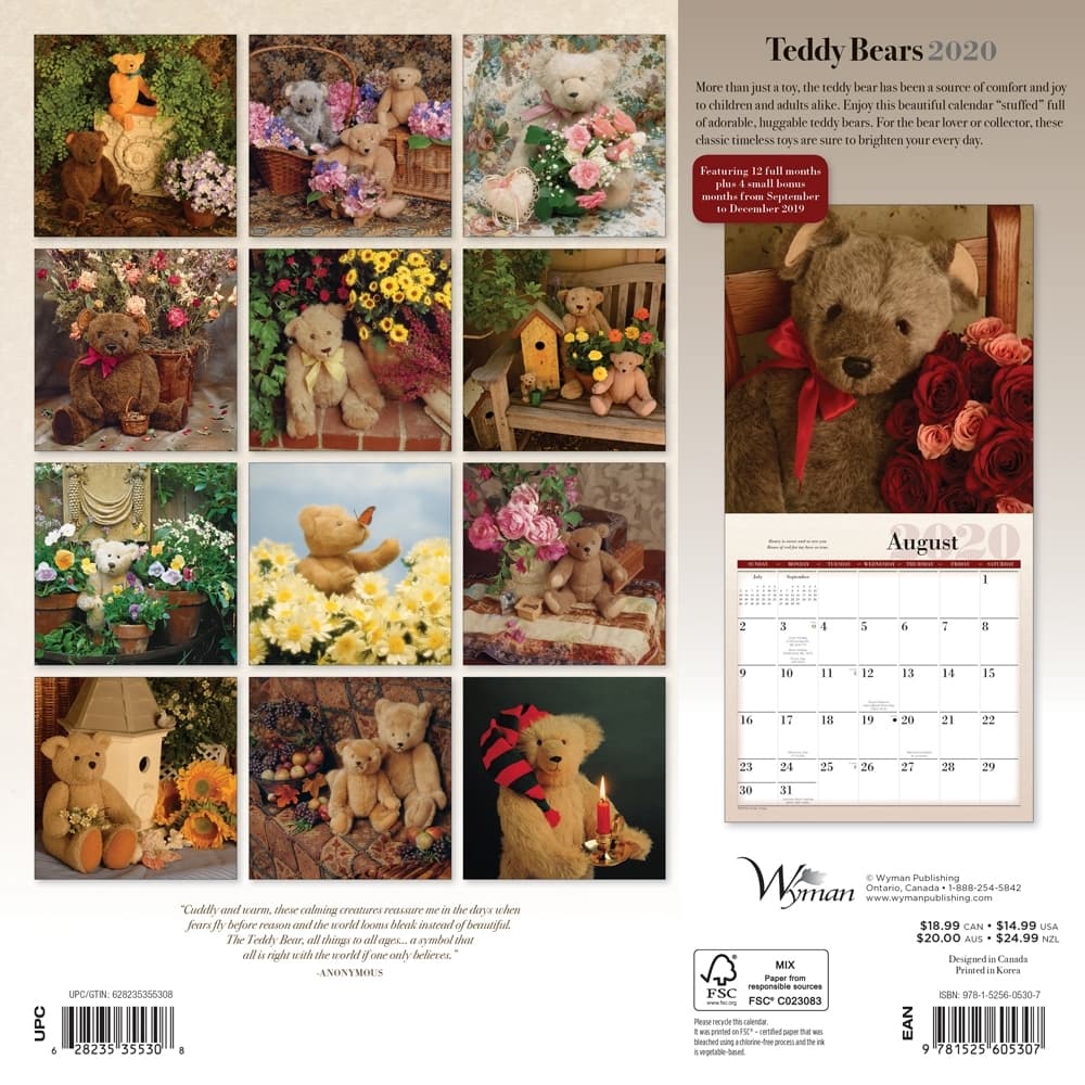 Teddy Bears Wall Calendar
