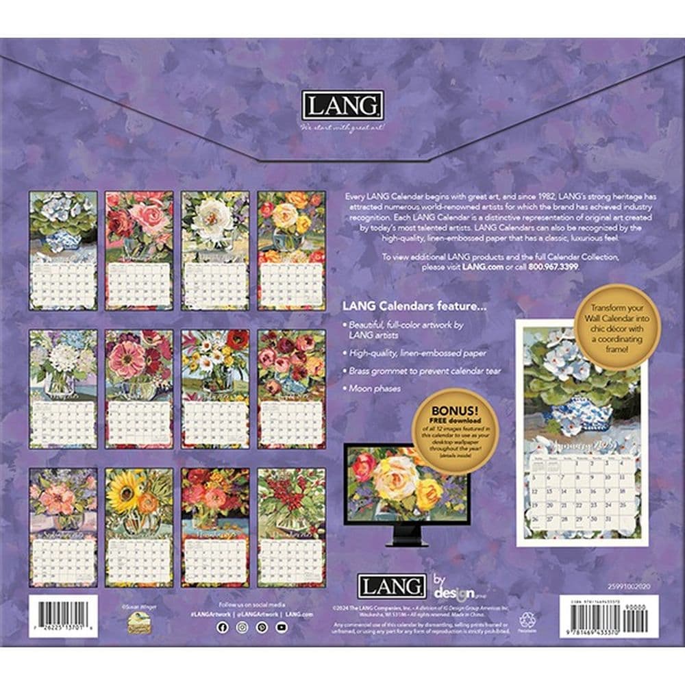 Gallery Florals 2025 Wall Calendar 