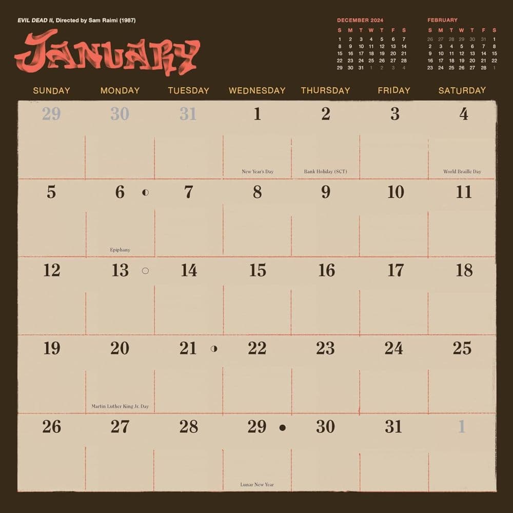 Classic Horror Movies 2025 Wall Calendar Fifth Alternate Image width=&quot;1000&quot; height=&quot;1000&quot;