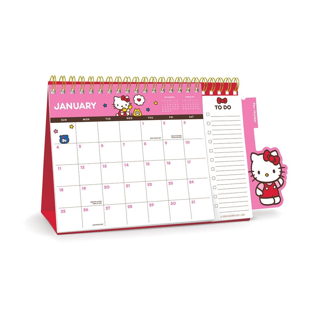 Hello Kitty Playful Pink 2026 Easel Desk Calendar Fifth Alternate Image