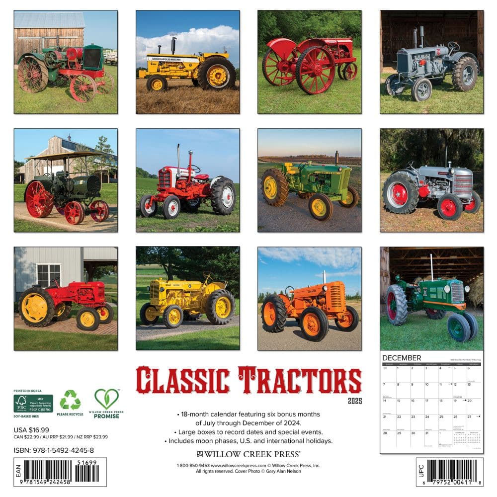 Classic Tractors 2025 Wall Calendar First Alternate Image width=&quot;1000&quot; height=&quot;1000&quot;