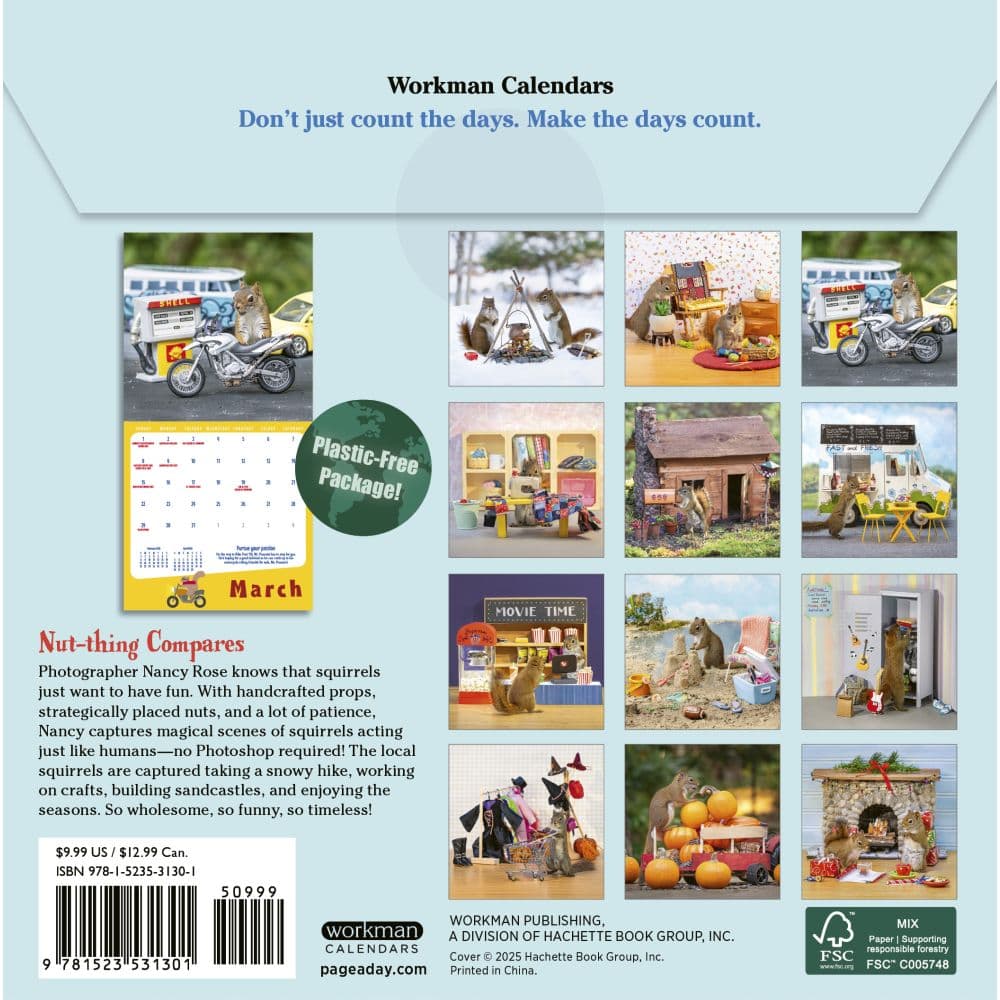 Secret Life of Squirrels 2026 Mini Wall Calendar First Alternate Image