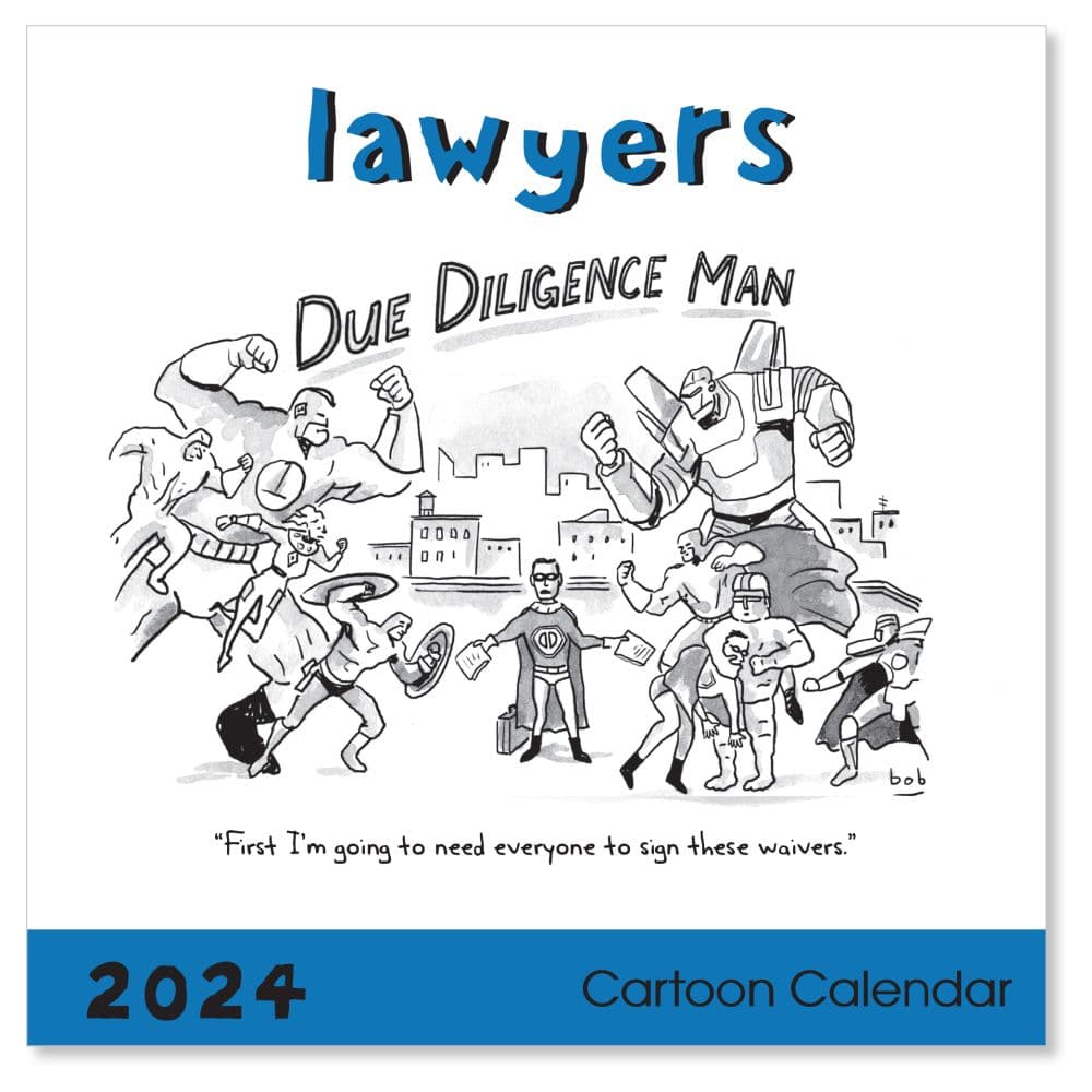 Lawyers Cartoons 2024 Wall Calendar Main Image