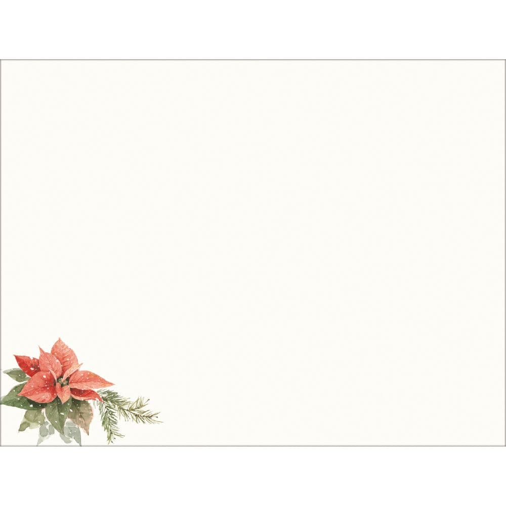 Poinsettia Village Boxed Christmas Cards Alt3