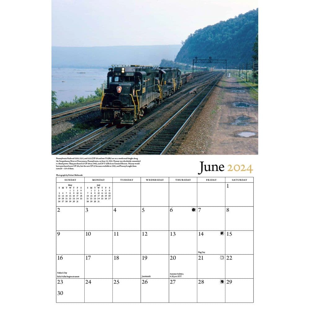 Trains Pennsylvania Railroad 2025 Wall Calendar