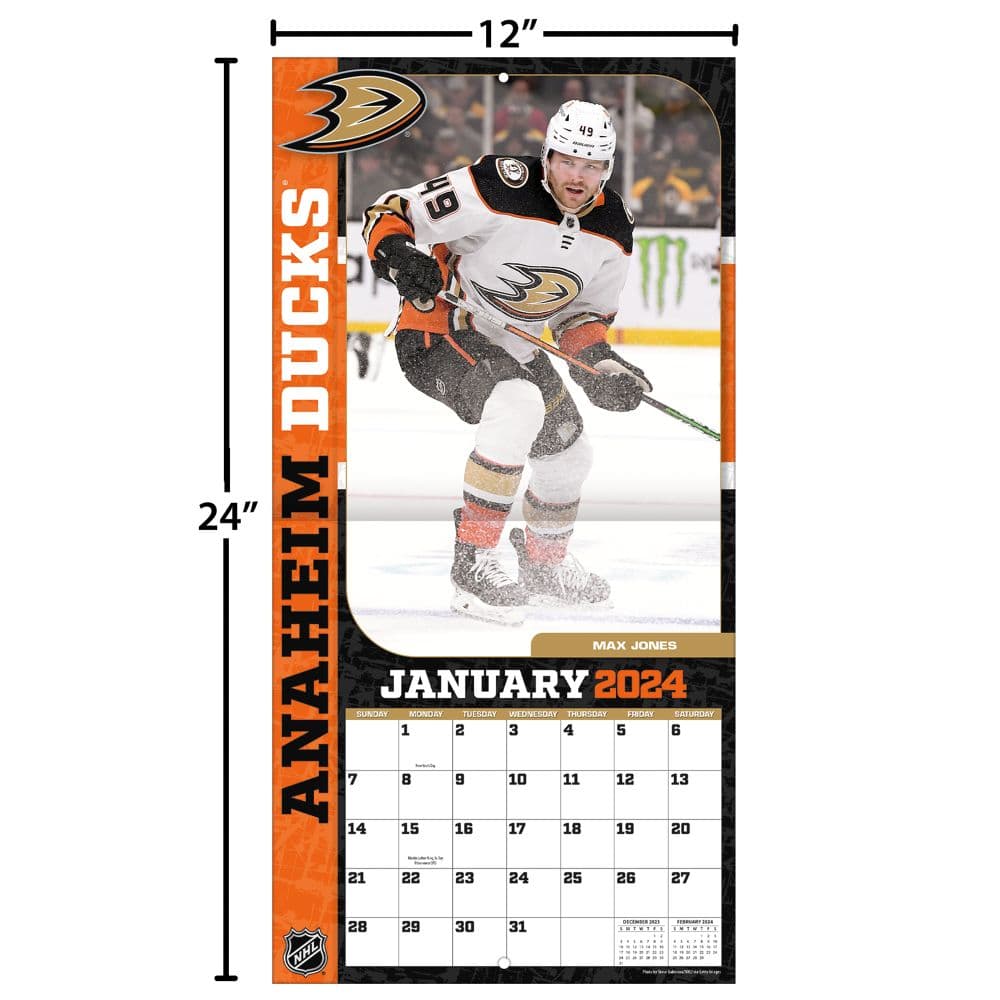 Anaheim Ducks 2024 Wall Calendar