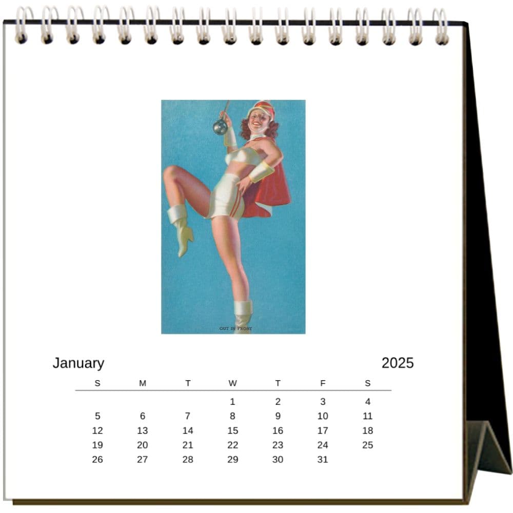 Pin-Ups 2025 Easel Desk Calendar Second Alternate Image width="1000" height="1000"