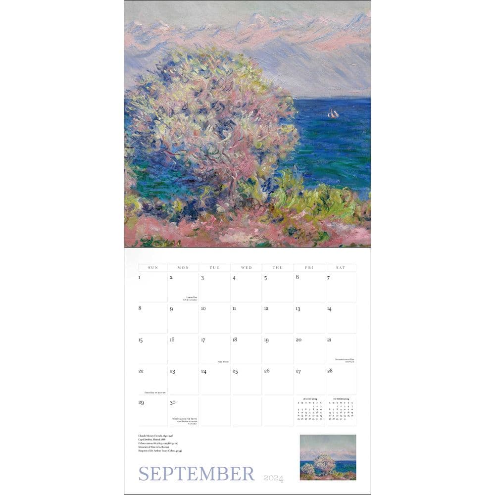 Monet 2024 Wall Calendar September