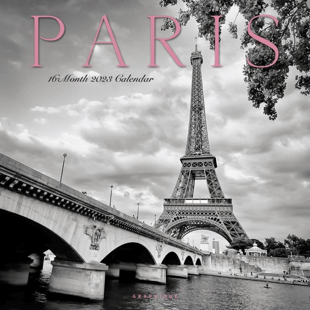 Paris Calendar 2023 Paris B&W 2023 Wall Calendar - Calendars.com