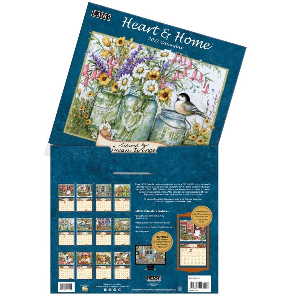 Heart and Home 2027 Wall Calendar by Susan Winget Fourth Alternate Image