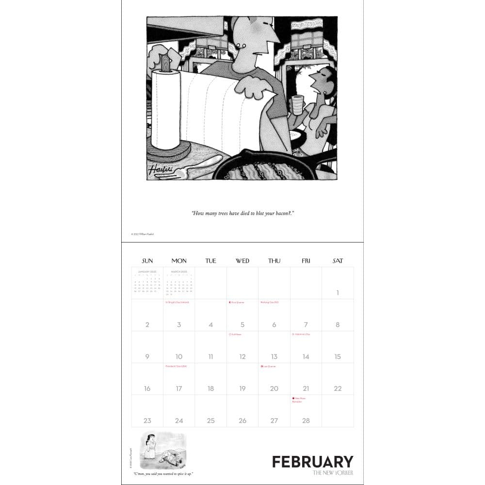 New Yorker Cartoons 2025 Wall Calendar