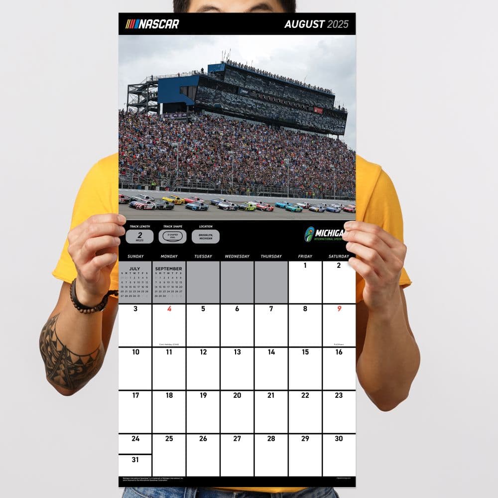 Nascar Tracks 2025 Wall Calendar Fourth Alternate Image