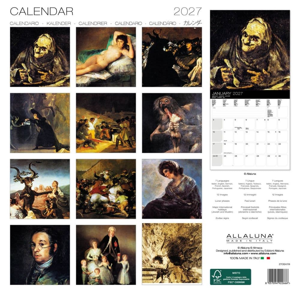 Goya 2027 Wall Calendar First Alternate Image