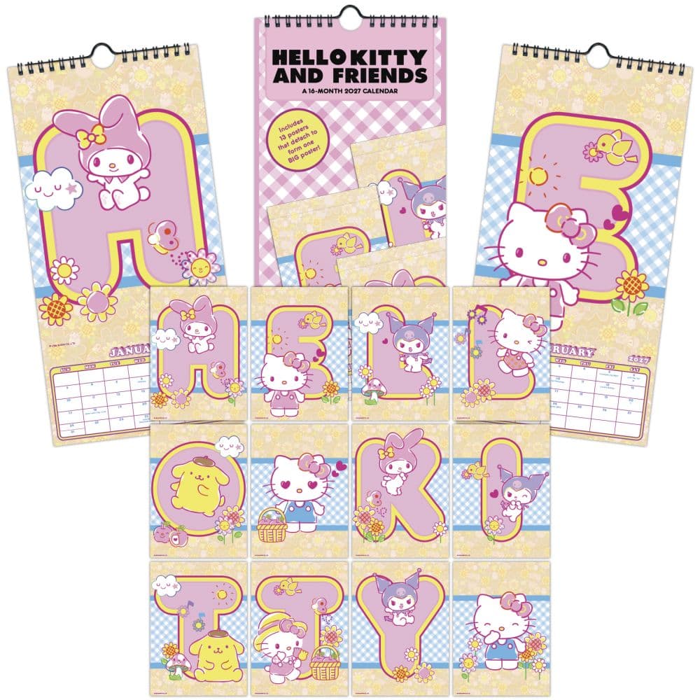 Hello Kitty and Friends 2027 Slim Wall Calendar Seventh Alternate Image