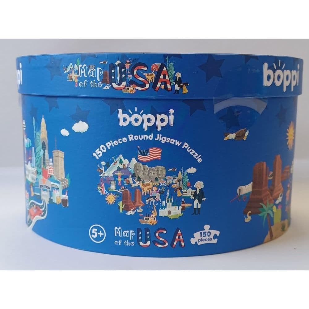Map of USA 150 Piece Round Puzzle Eleventh Alternate Image