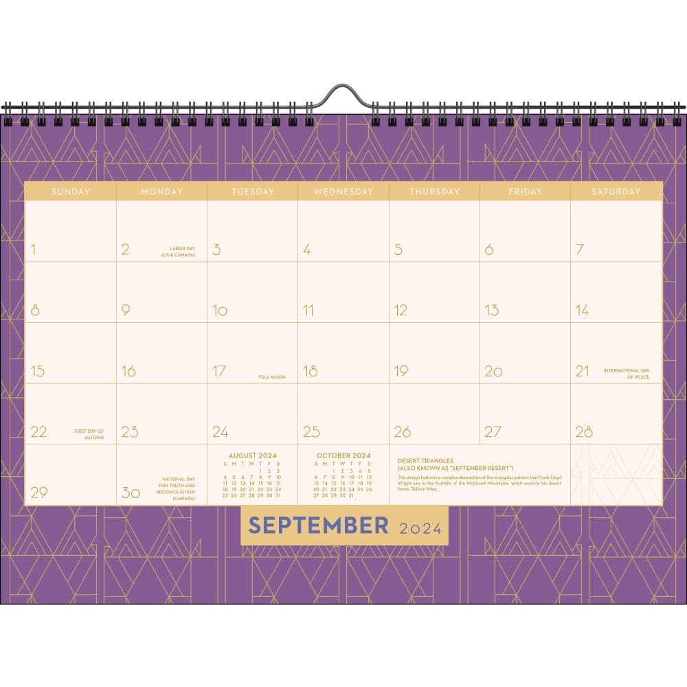 Frank Lloyd Wright 2024 Wall Calendar September
