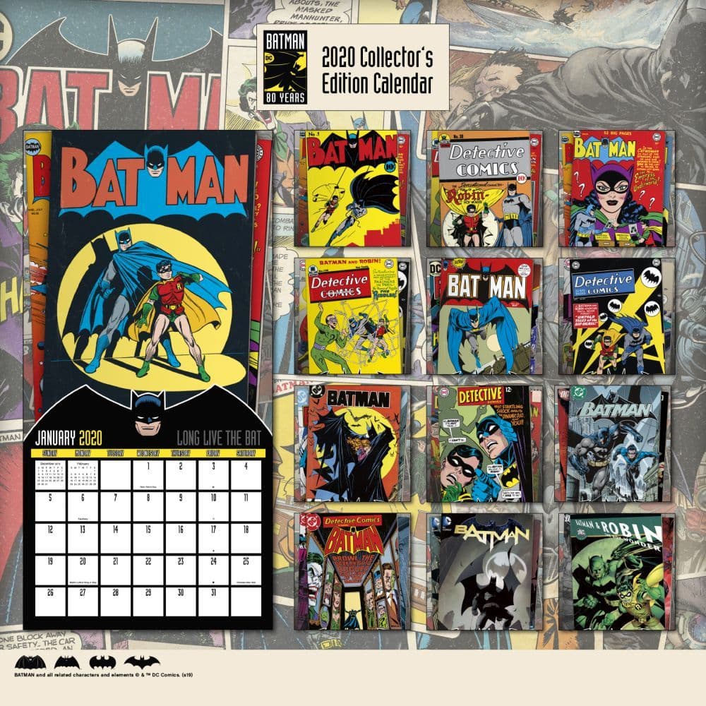 Batman 80th Anniversary Collectors Wall Calendar