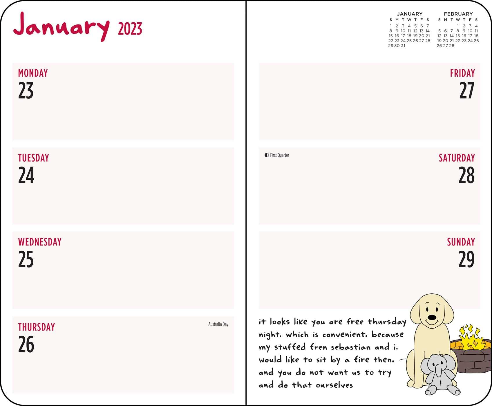 Thoughts of Dog 2023 Planner - Calendars.com
