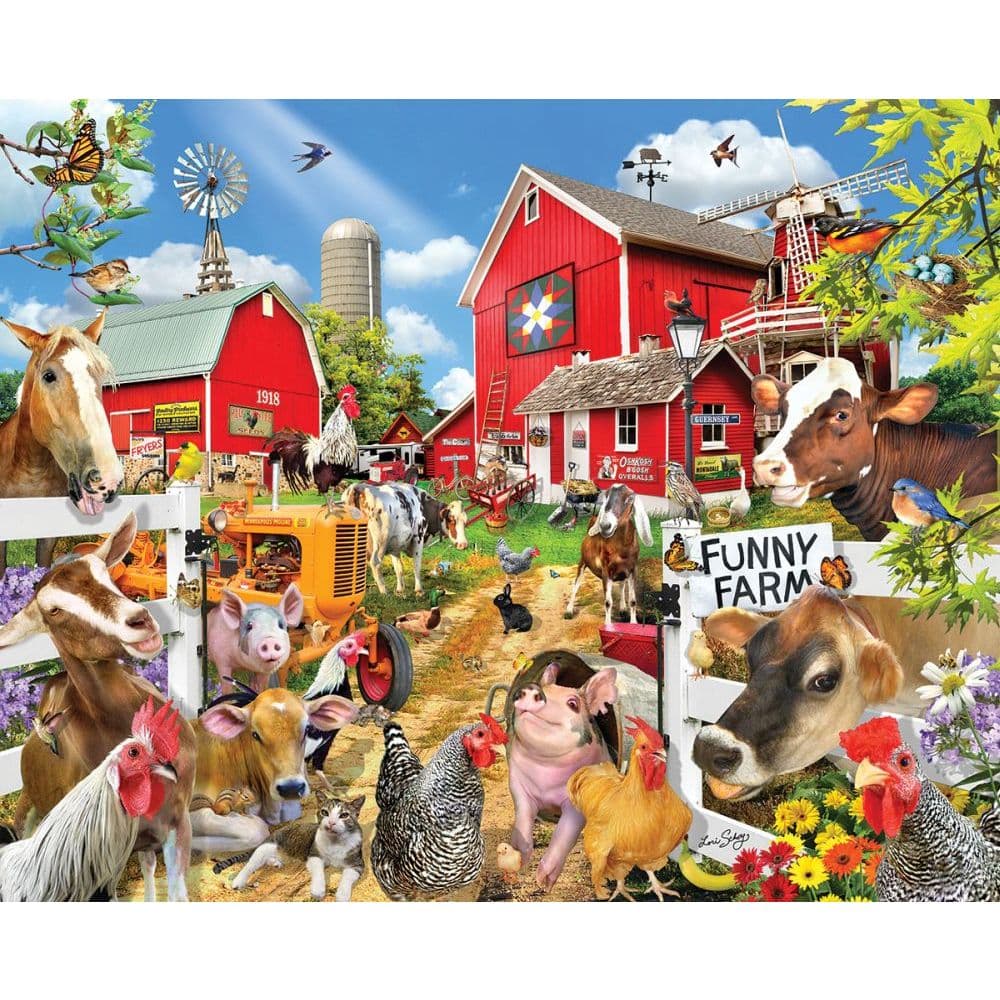 Funny Farm Seek and Find 1000 Piece Puzzle Main Image