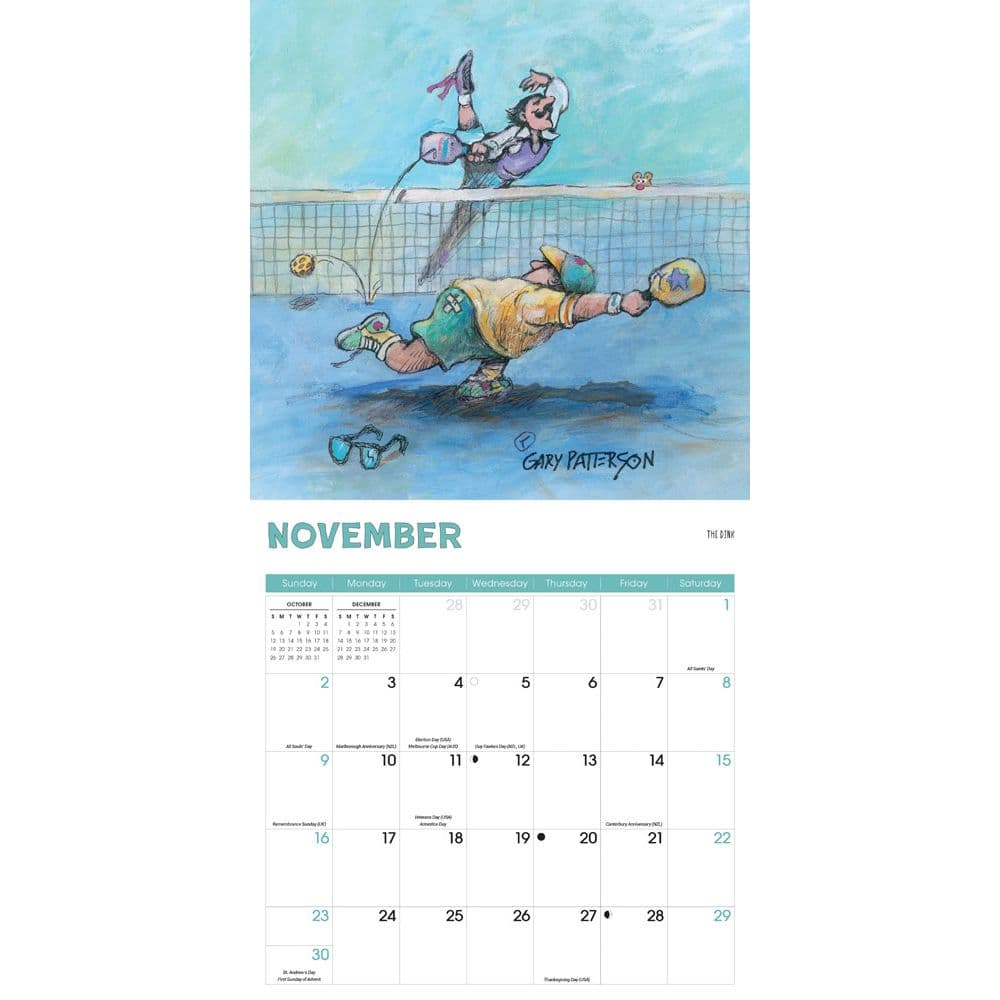 Pickleball Patterson 2025 Wall Calendar Fourth Alternate Image