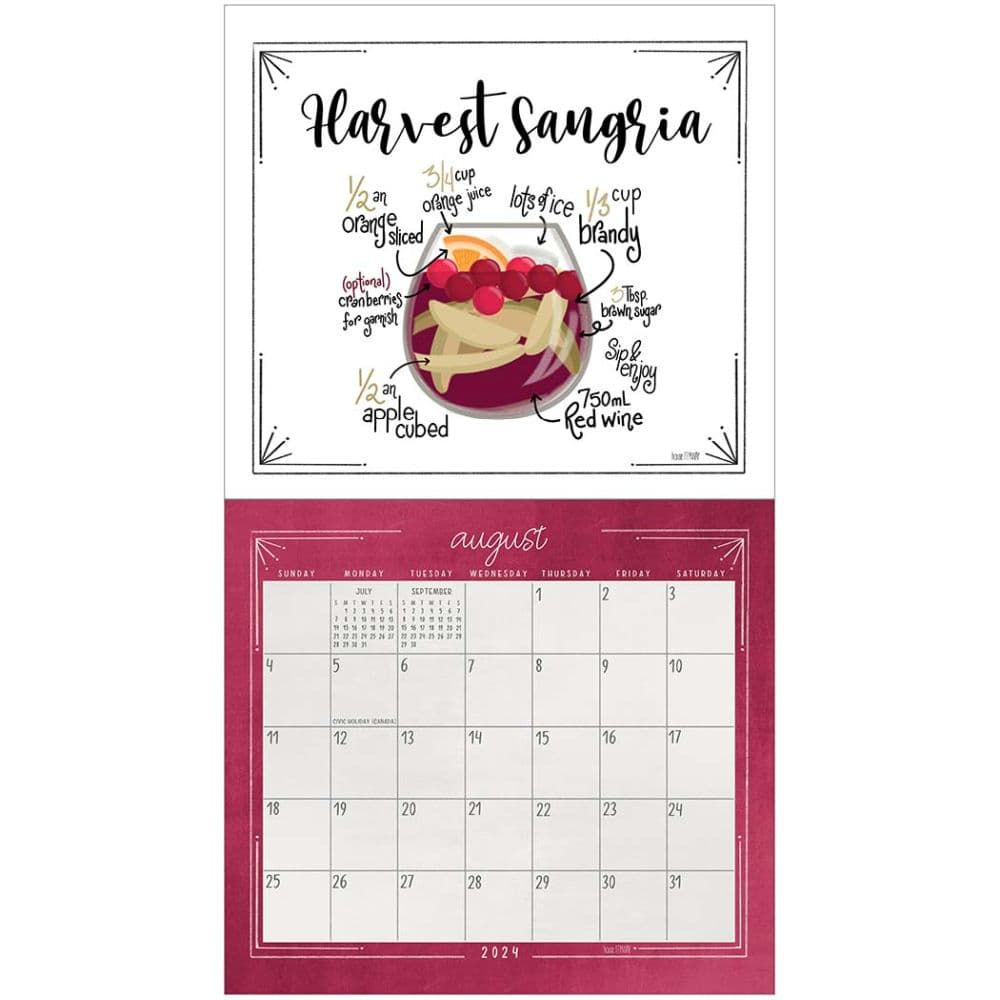 Mixology 2024 Wall Calendar