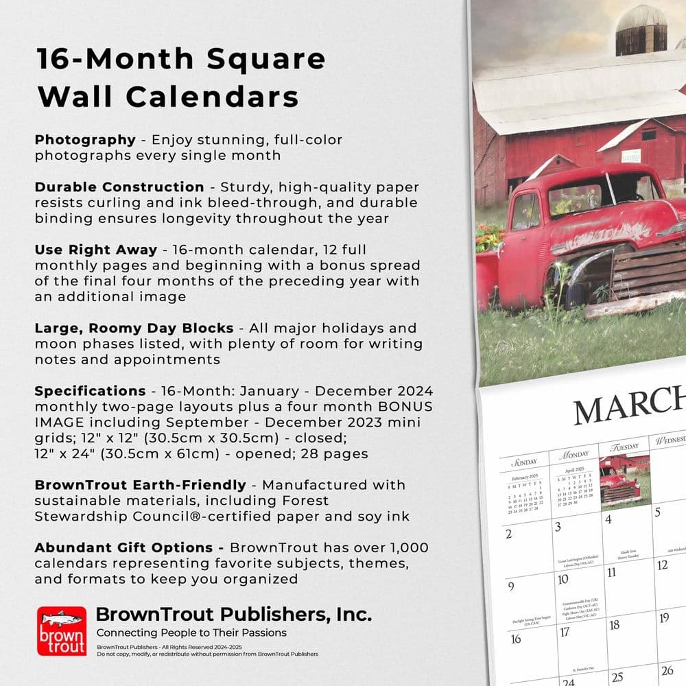 Beckoning Barns 2025 Wall Calendar Fifth Alternate Image width=&quot;1000&quot; height=&quot;1000&quot;