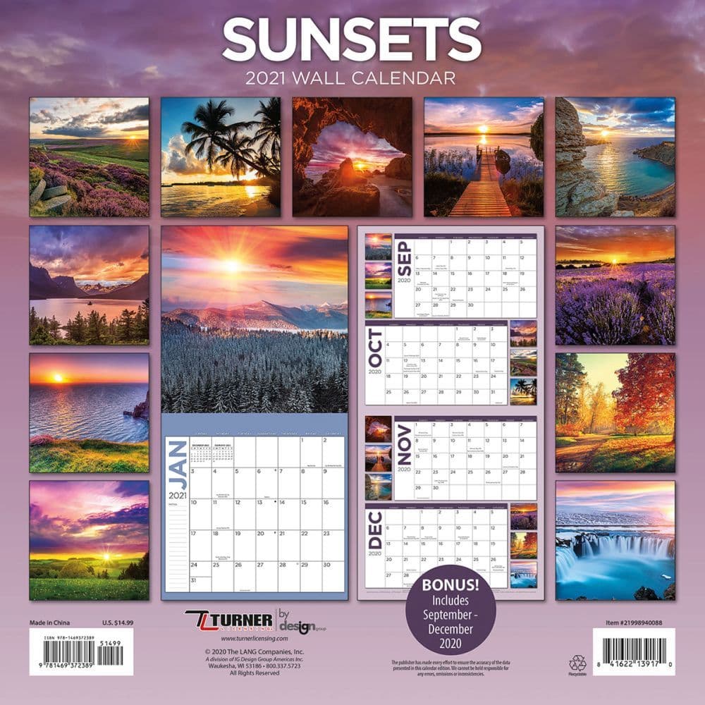 Sunsets Wall Calendar