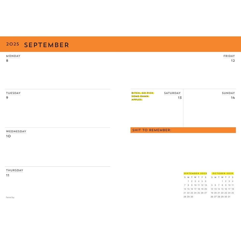 Carpe Fcking Diem 2026 Planner Seventh Alternate Image