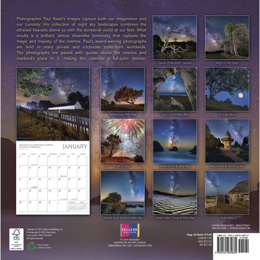 Celestial Skies 2024 Wall Calendar